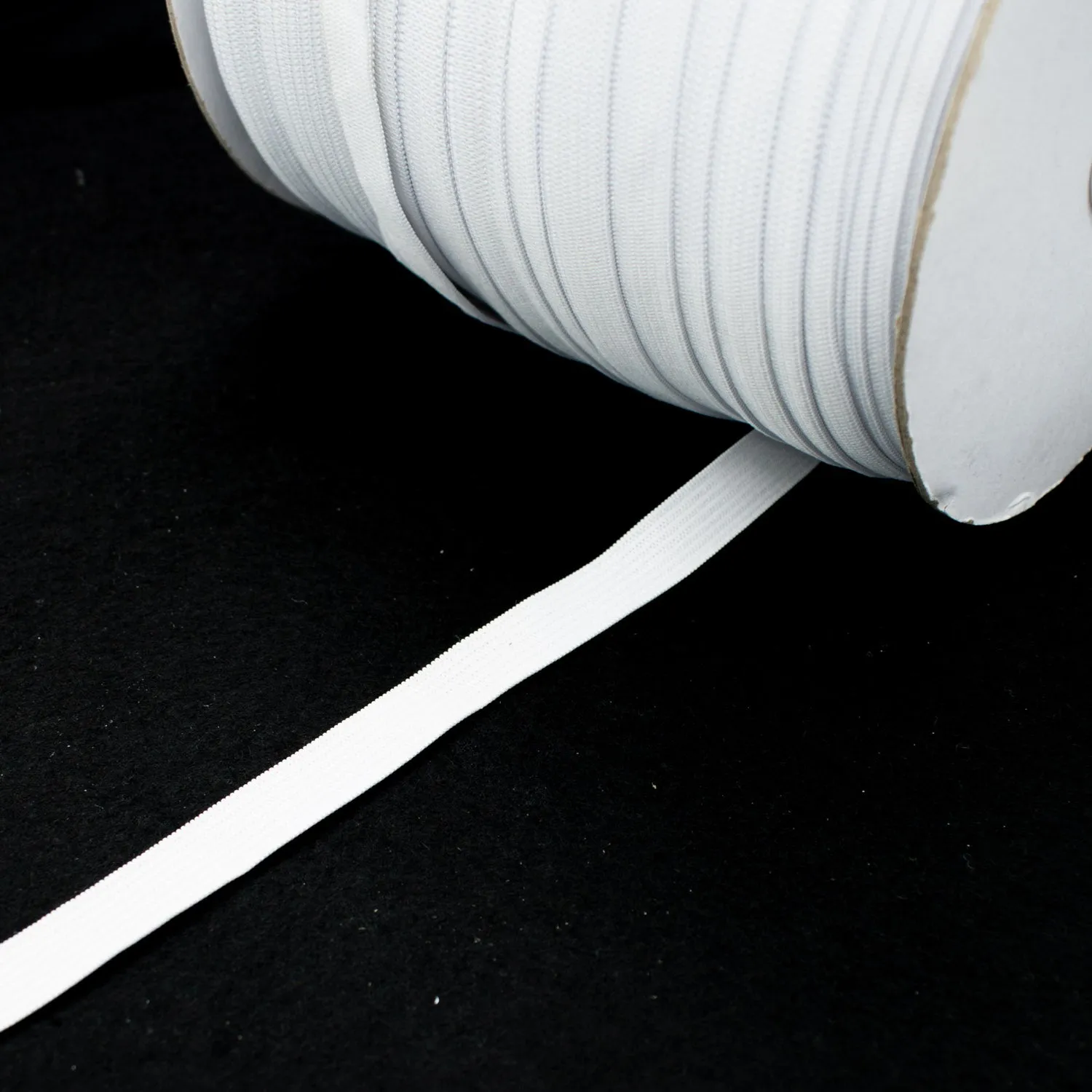 12mm knitted Elastic White 150m Roll