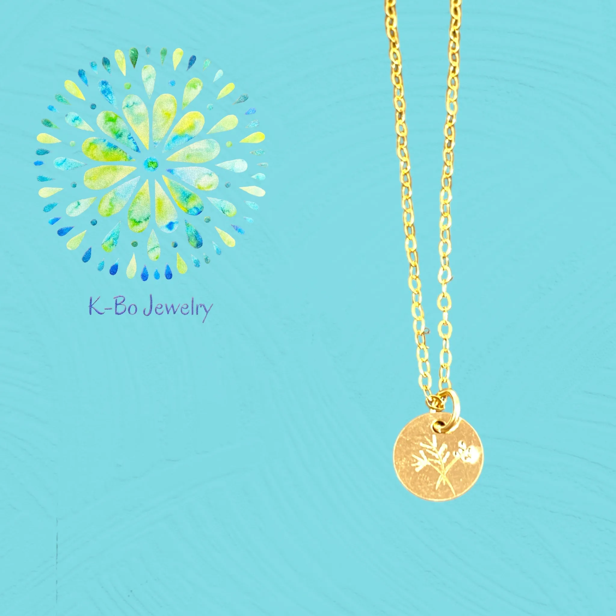 14kt Gold-Fill Engraved Pendant Necklace Collection by K-Bo Jewelry