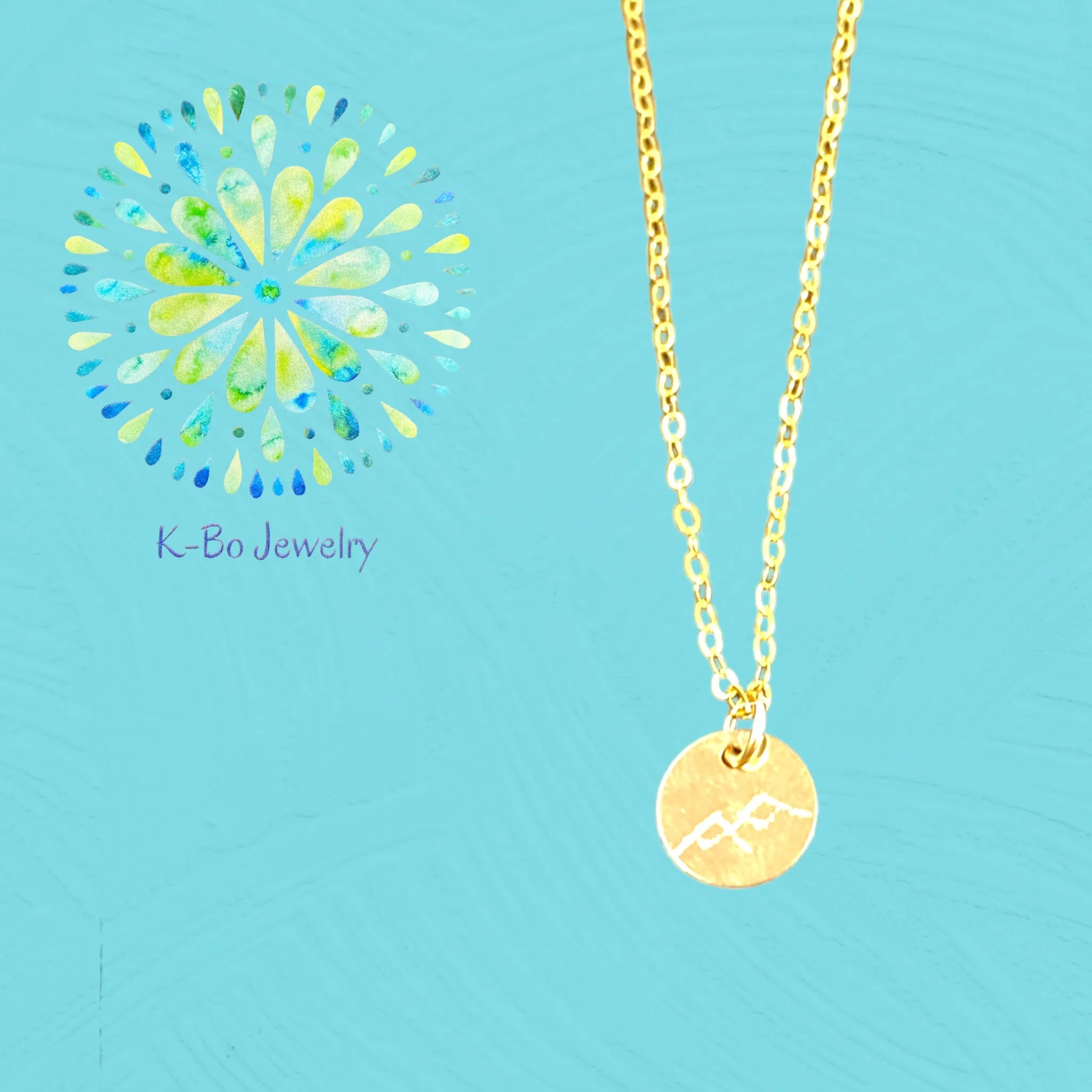 14kt Gold-Fill Engraved Pendant Necklace Collection by K-Bo Jewelry