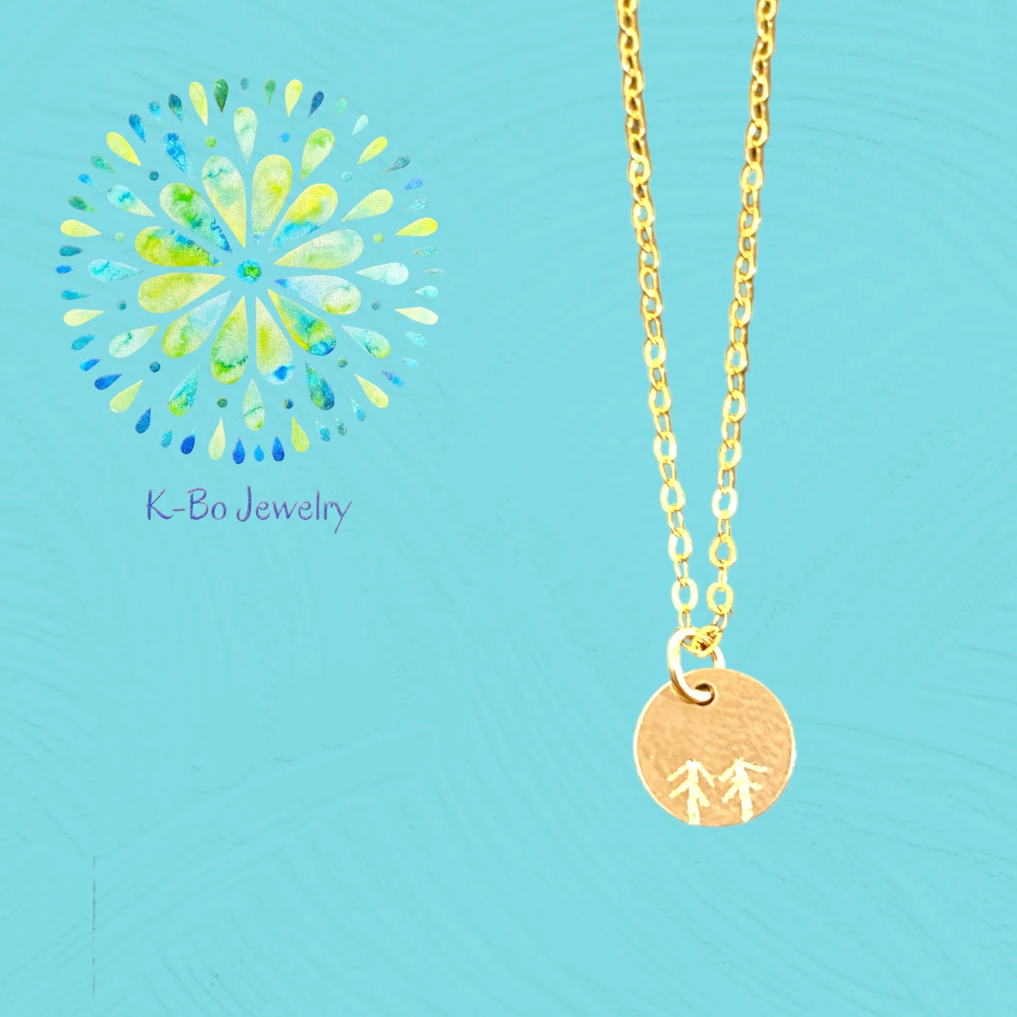 14kt Gold-Fill Engraved Pendant Necklace Collection by K-Bo Jewelry