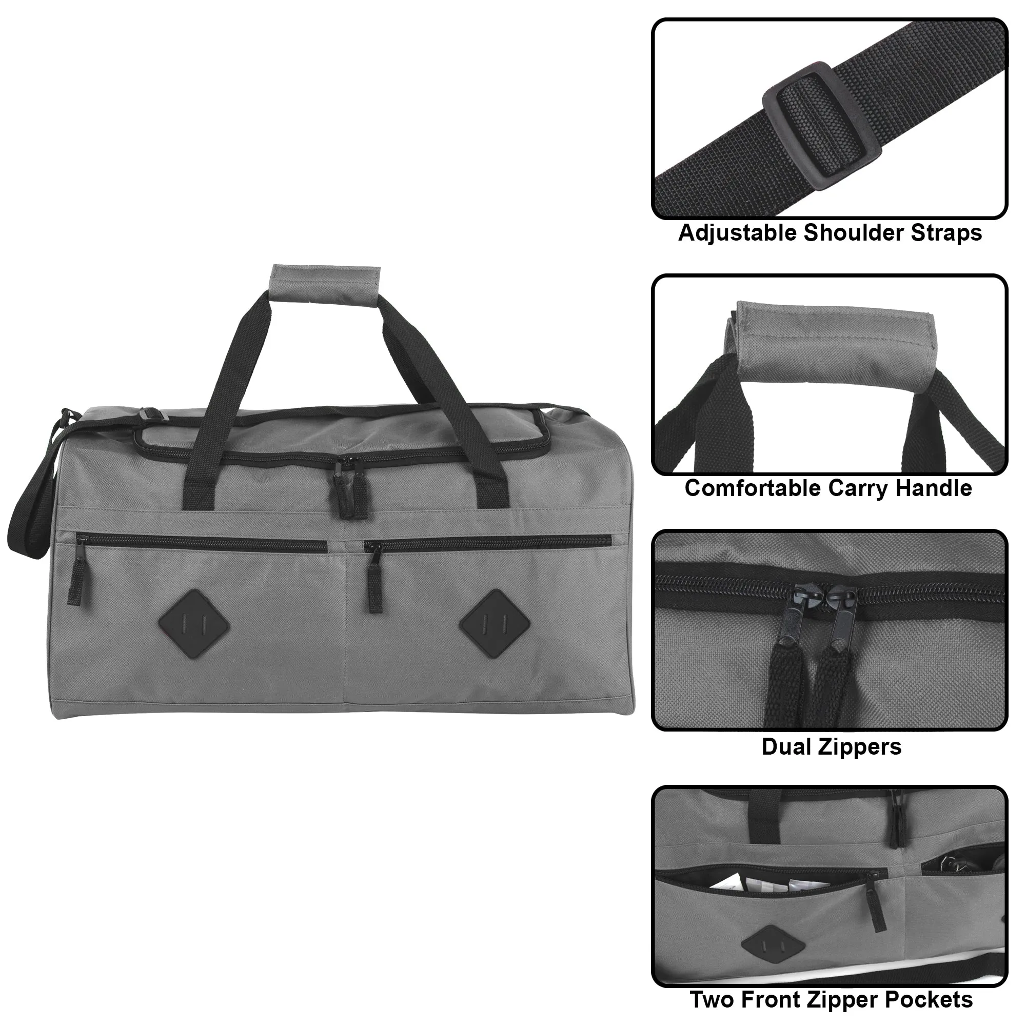 24 Inch Multi Pocket Duffle Bag