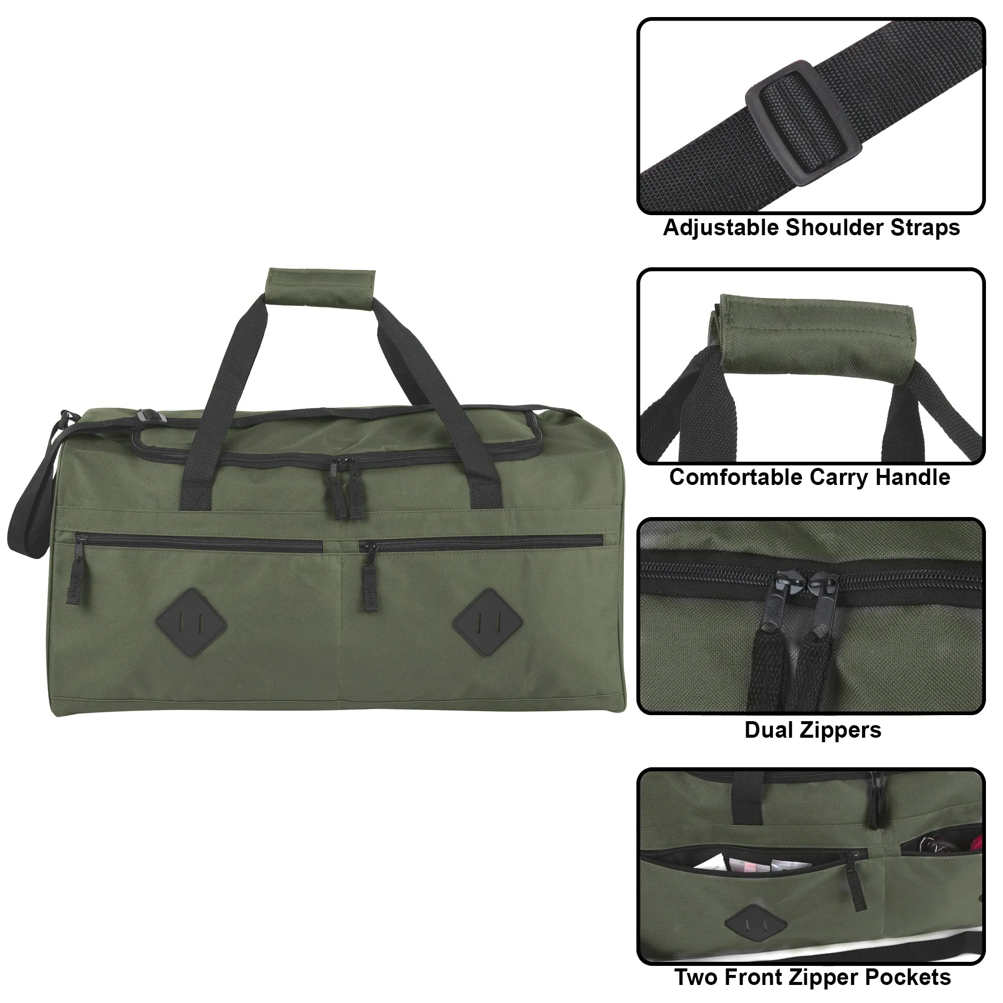 24 Inch Multi Pocket Duffle Bag