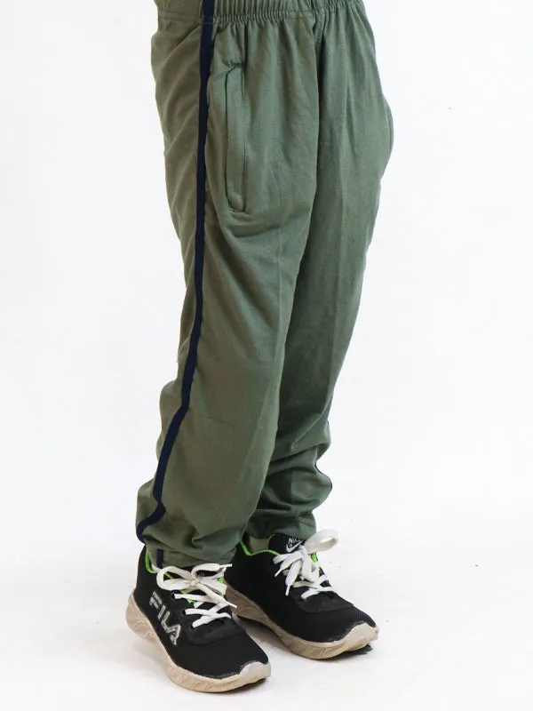 9Yrs - 14Yrs Green Jersey Trouser For Boys LF BT22