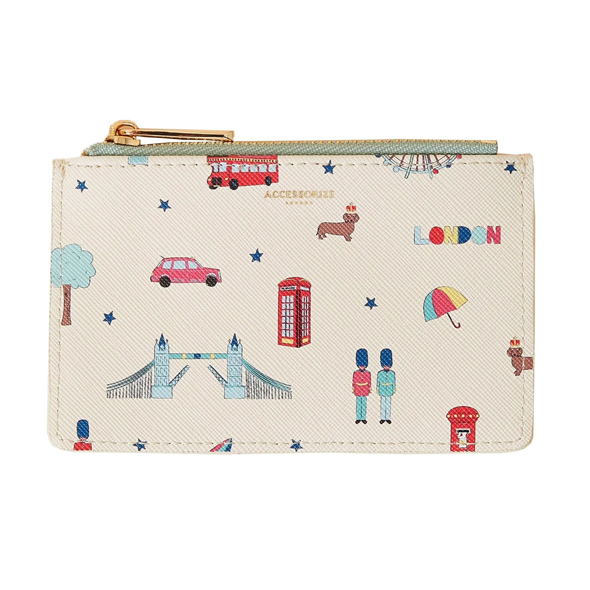 Accessorize London Women'S Faux Leather London Printed Cardholder