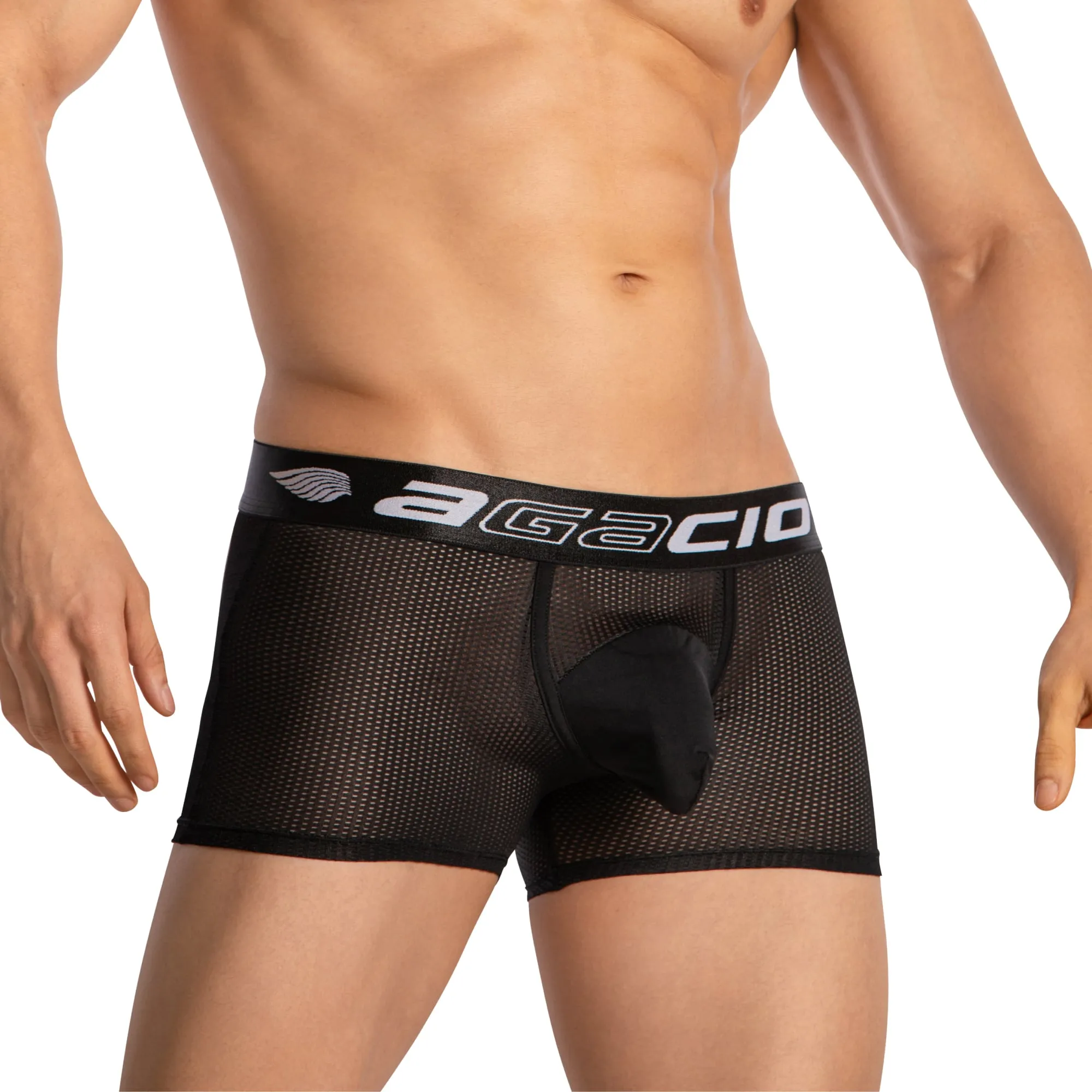 Agacio Boxer Mesh Trunks with Pouch AGG085