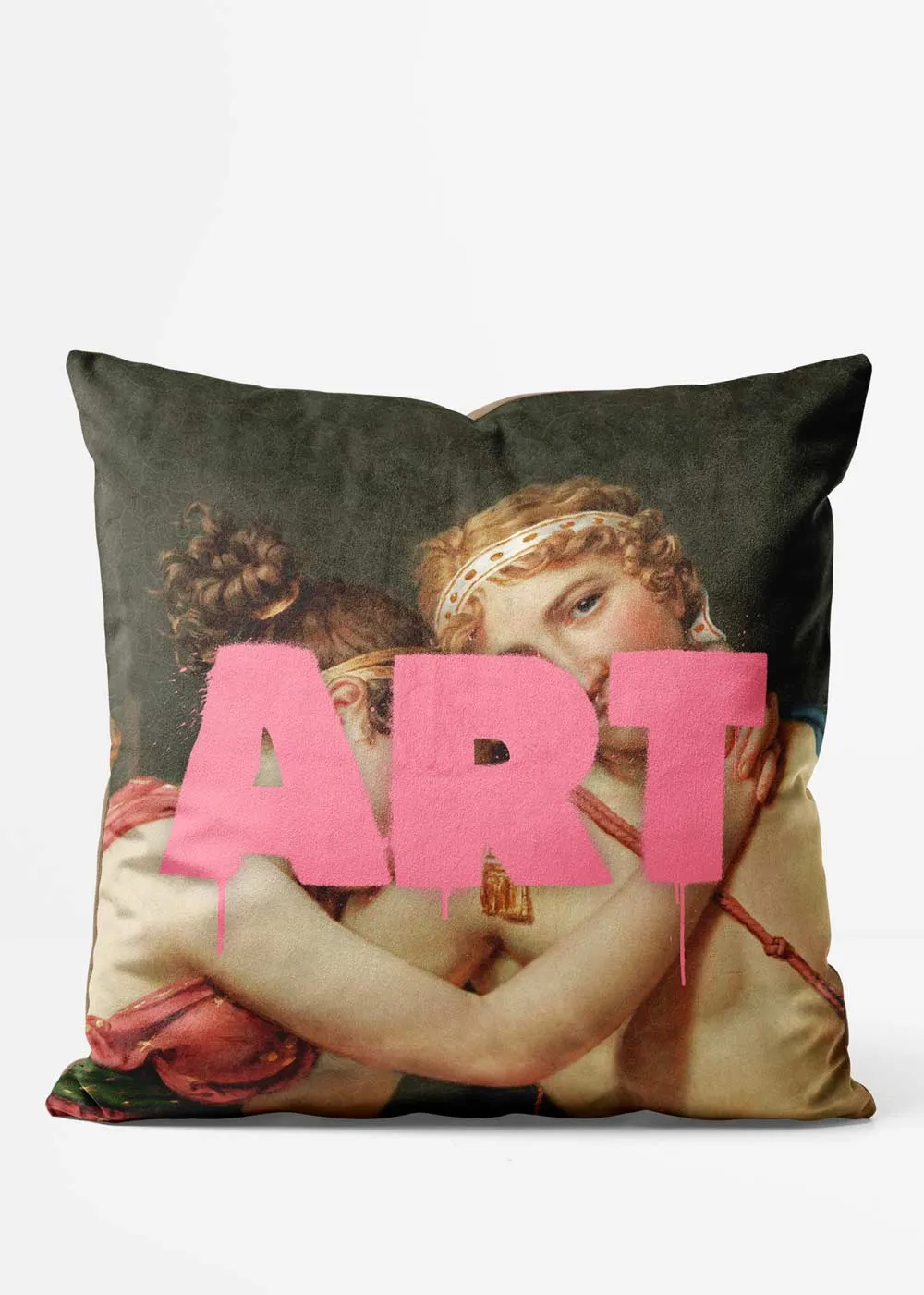 ART Pink Altered Art Cushion