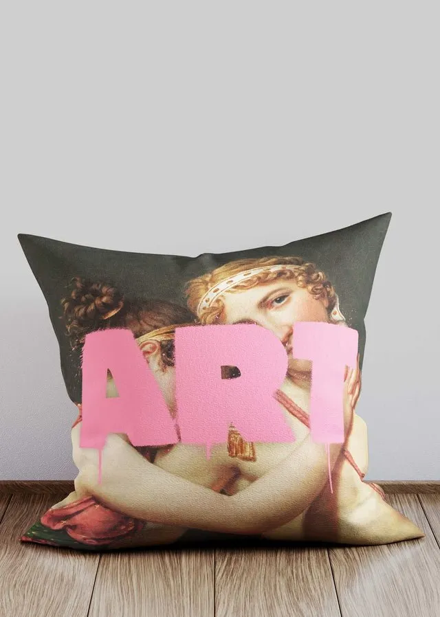 ART Pink Altered Art Cushion