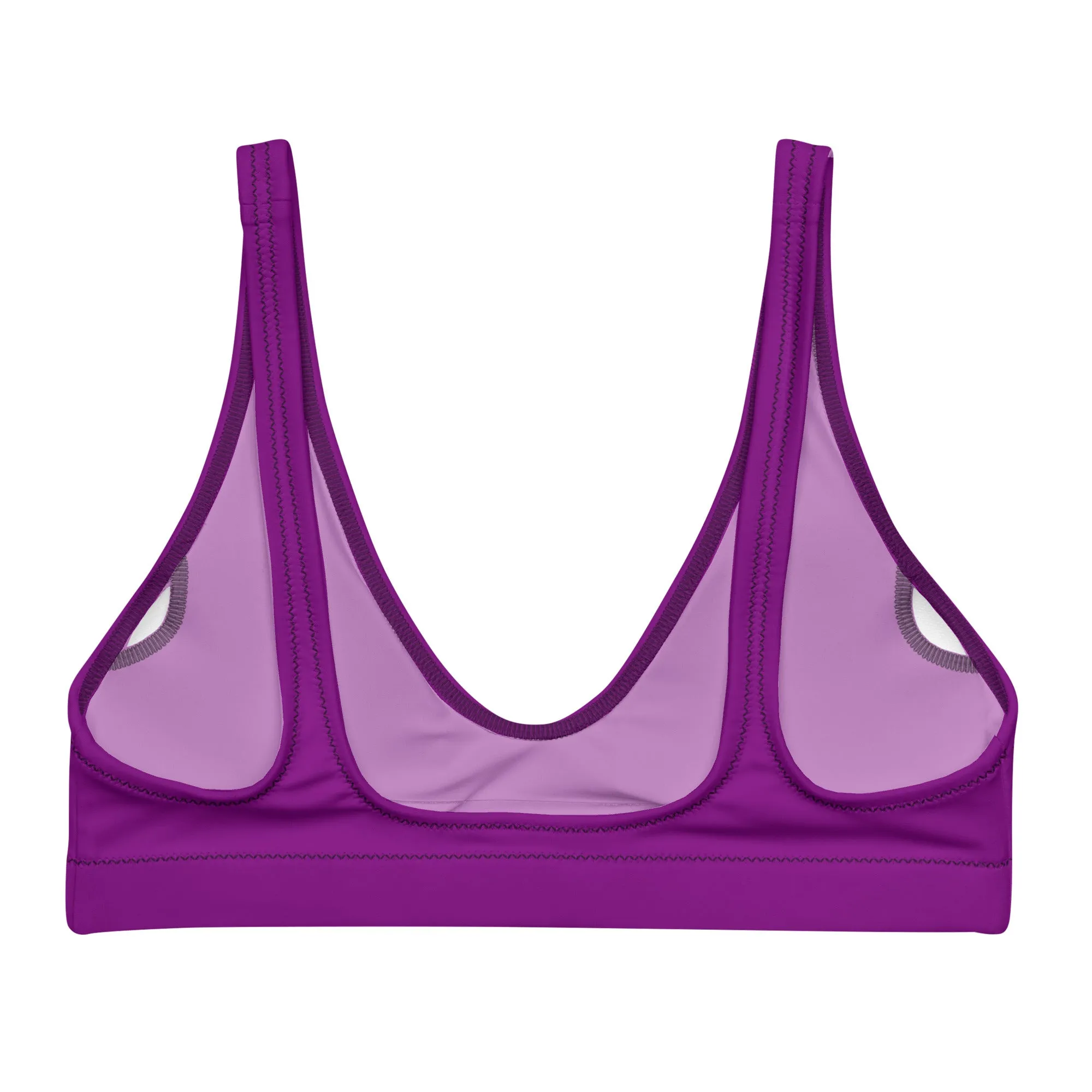 Asexual Solid Athletic Bikini Top