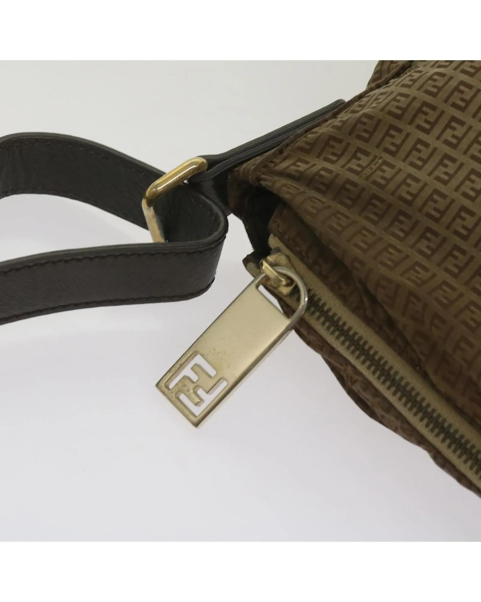 Authentic FENDI Zucchino Canvas Shoulder Bag