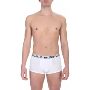 Bikkembergs White Cotton Men Underwear Trunk Pack