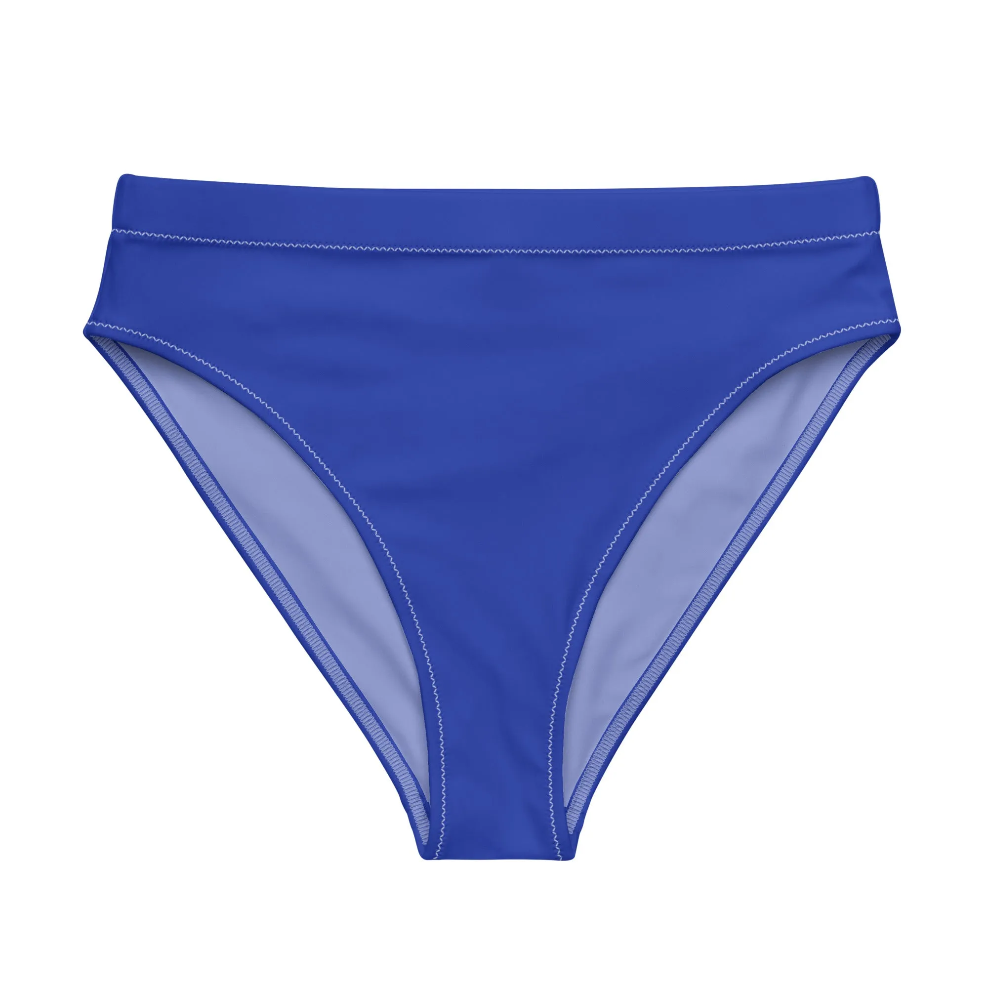 Bisexual Solid High-Waisted Athletic Bikini Bottom