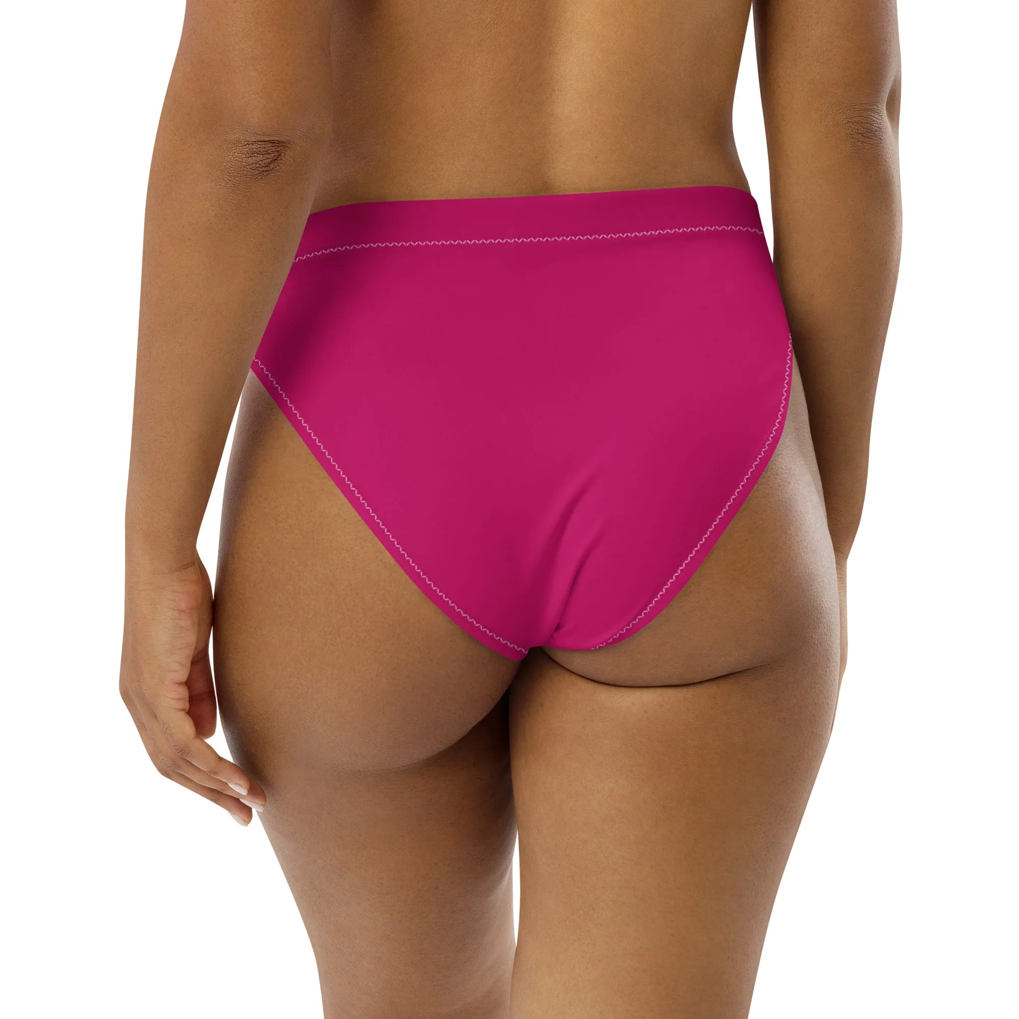 Bisexual Solid High-Waisted Athletic Bikini Bottom