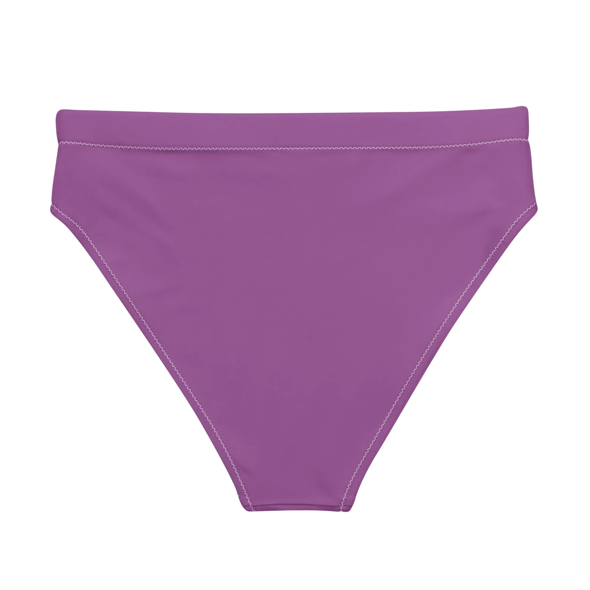 Bisexual Solid High-Waisted Athletic Bikini Bottom