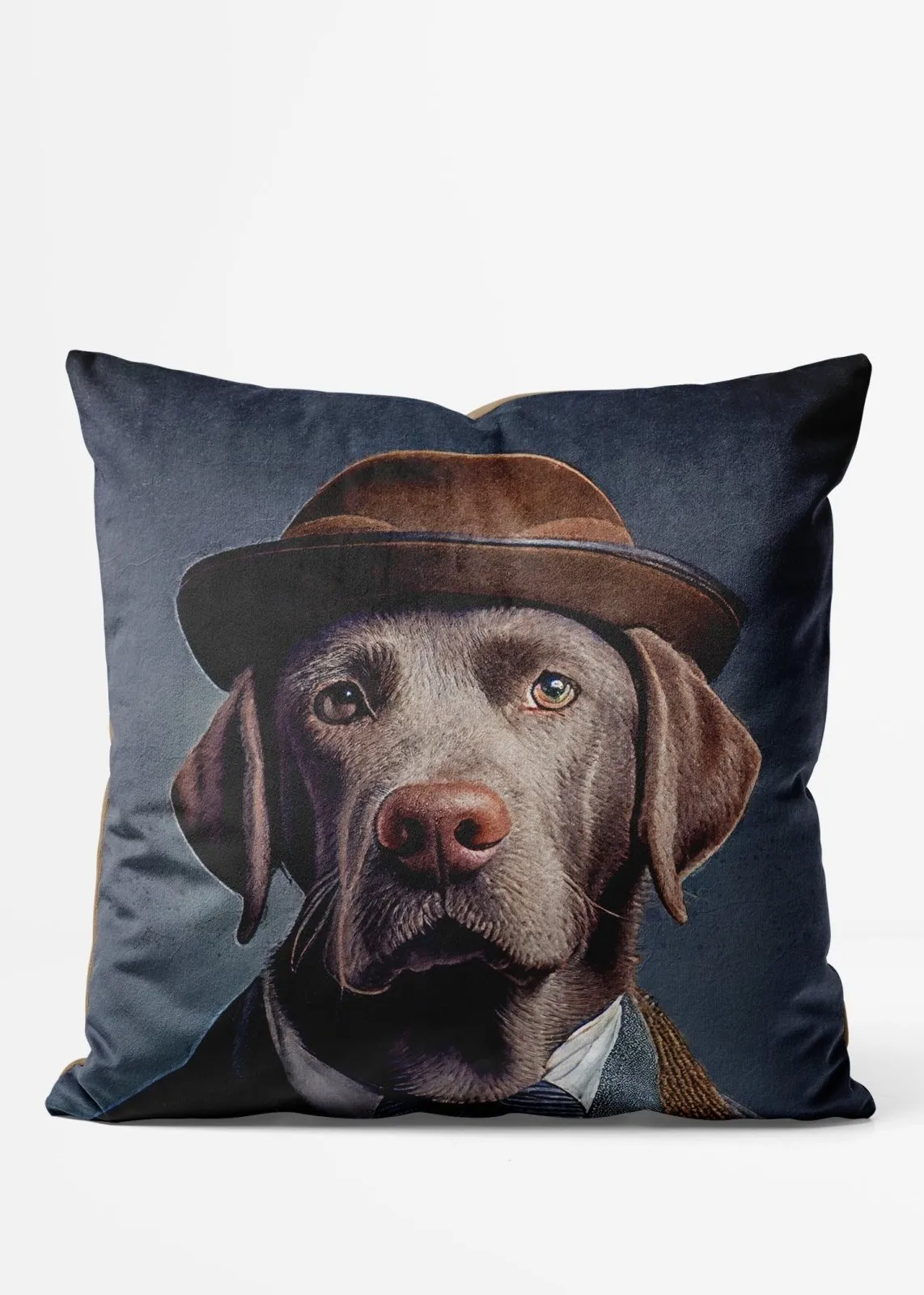 Black Lab Animal Portrait Cushion