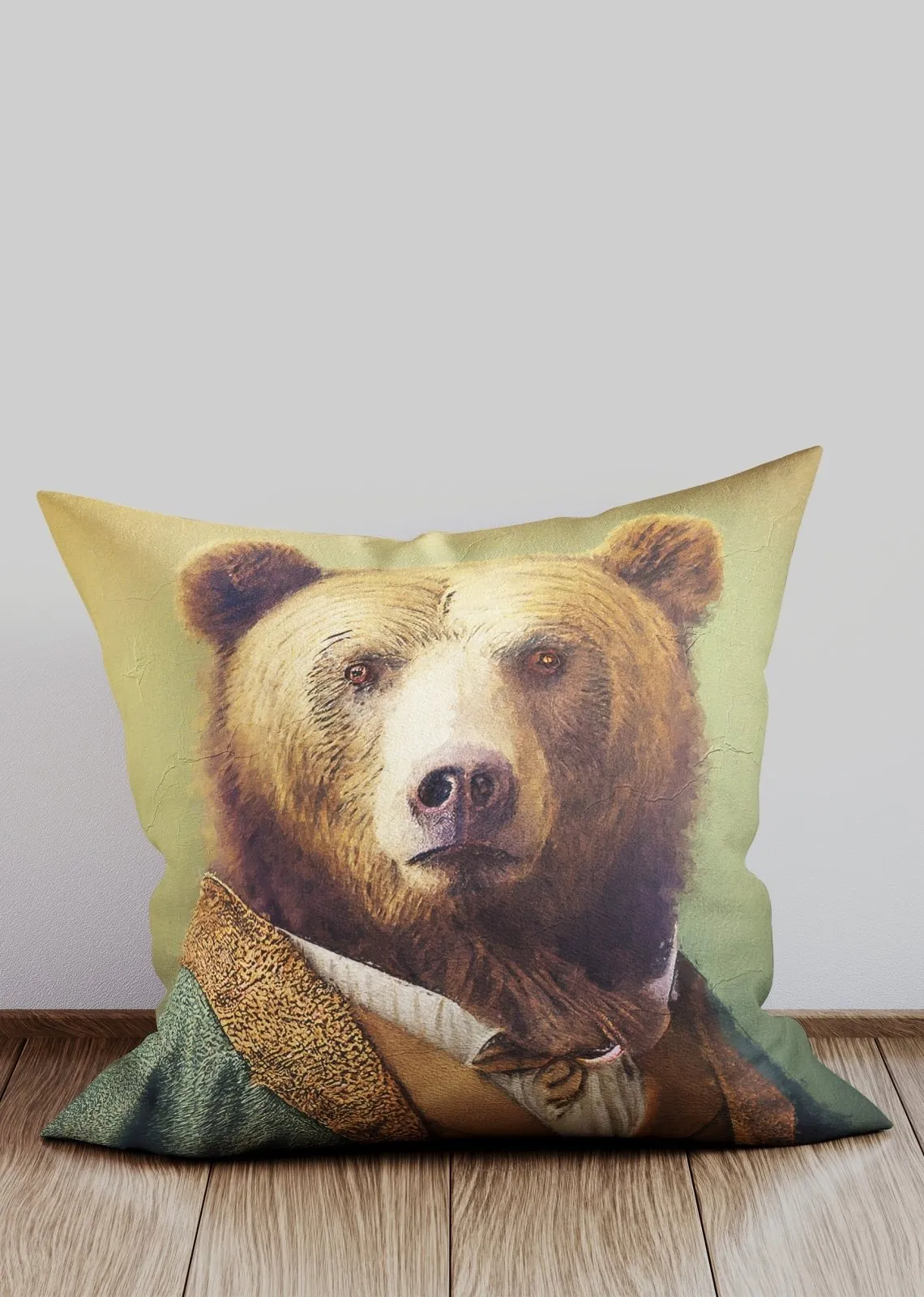 Blonde Bear Animal Portrait Cushion