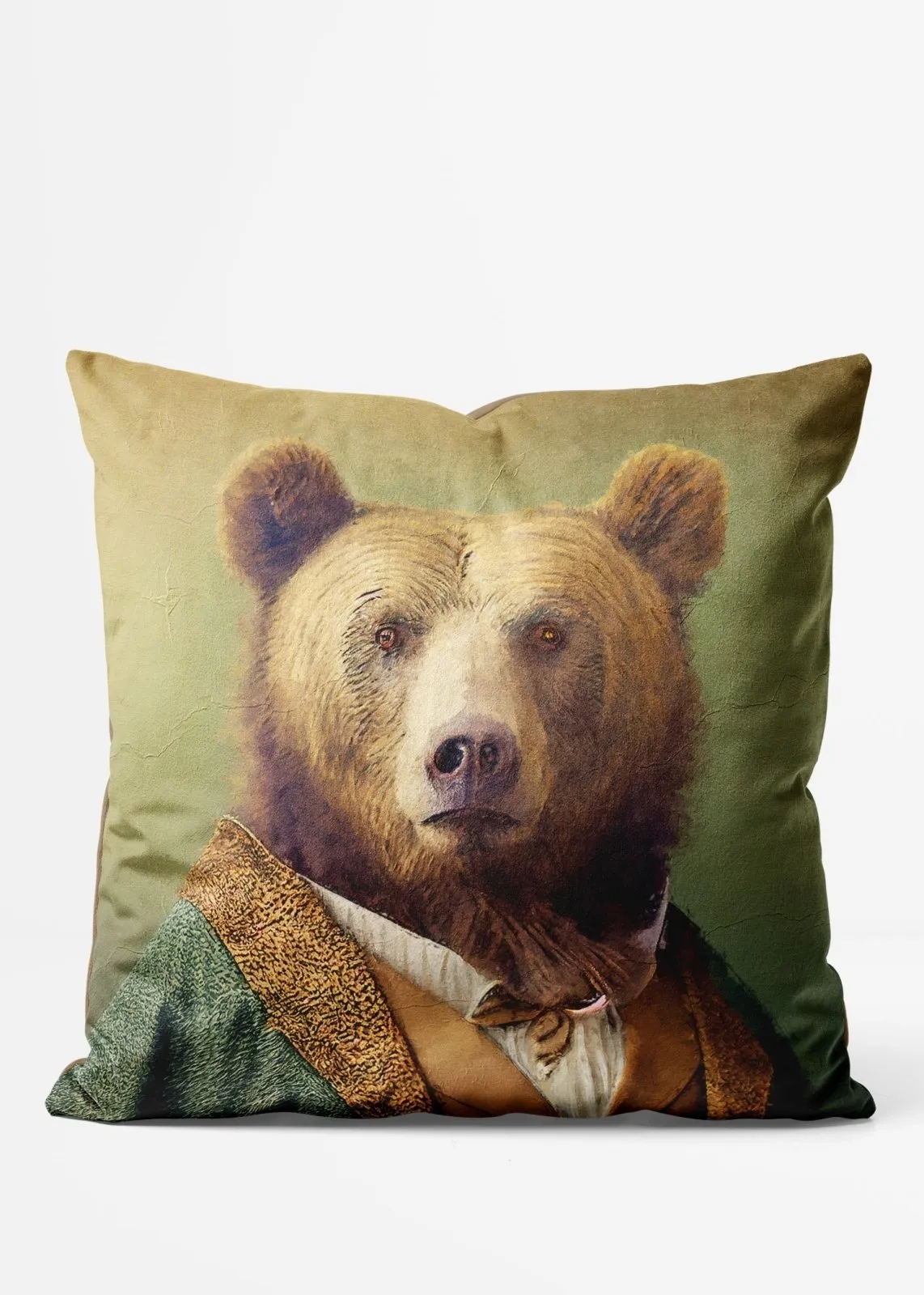 Blonde Bear Animal Portrait Cushion