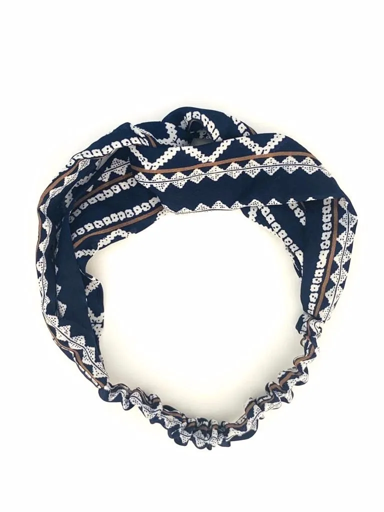 Blue & White Headband