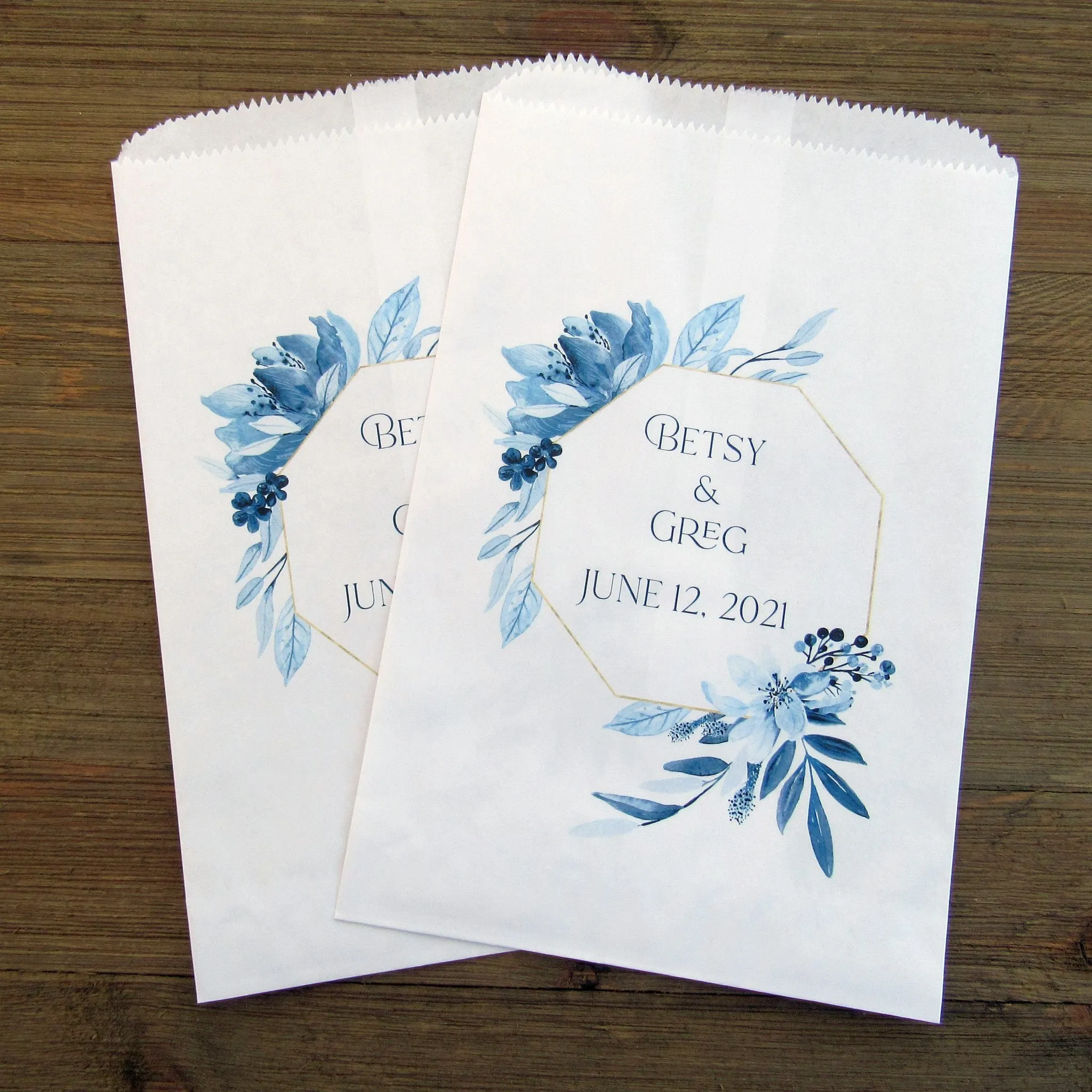 Blue Wedding Favor Bags