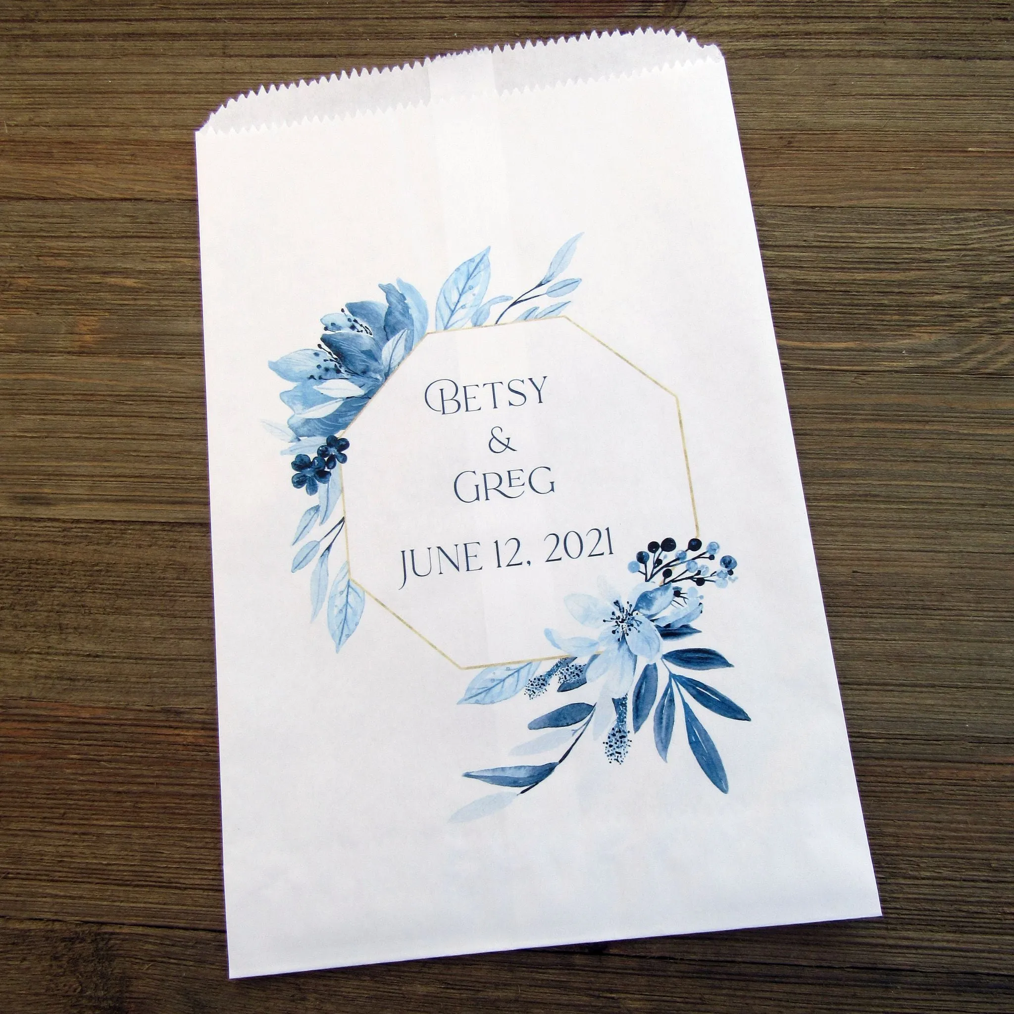 Blue Wedding Favor Bags