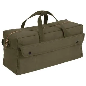 Canvas Jumbo Tool Bag With Brass Zipper