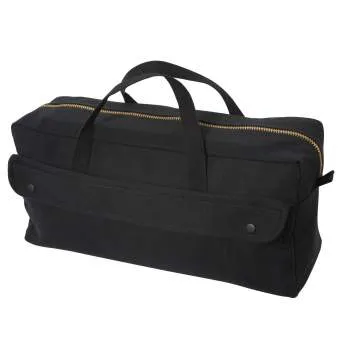 Canvas Jumbo Tool Bag With Brass Zipper