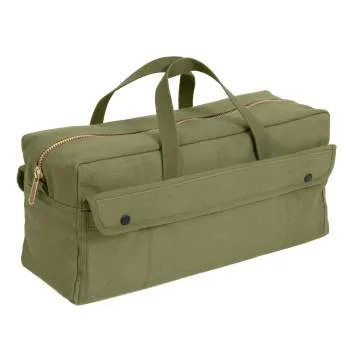 Canvas Jumbo Tool Bag With Brass Zipper