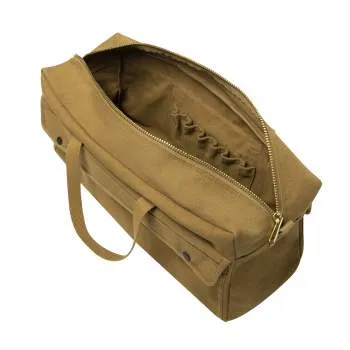 Canvas Jumbo Tool Bag With Brass Zipper