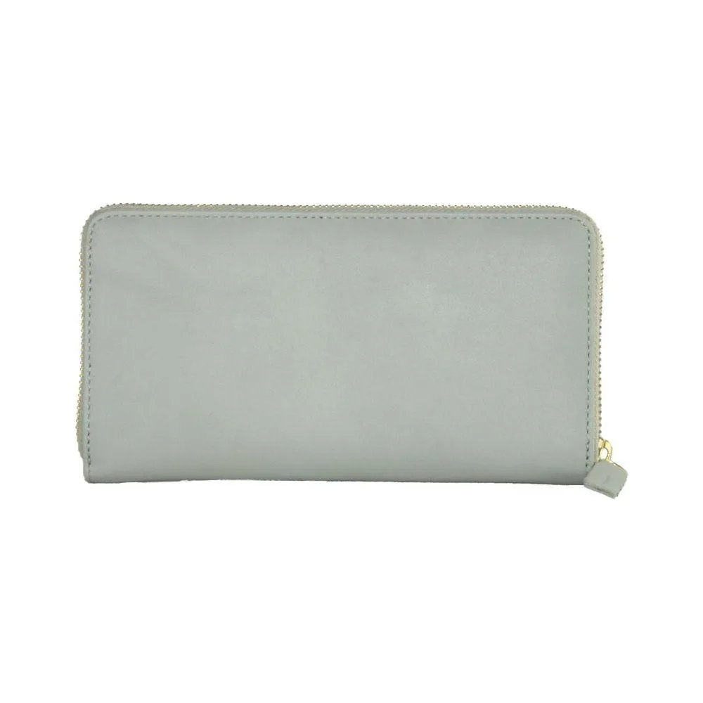 Cavalli Class Elegant Grey Calfskin Wallet for Her