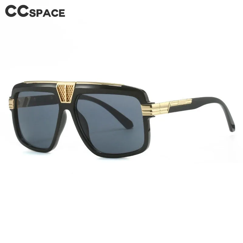 CCspace Men's Full Rim Large Square Tr 90 UV400 Sunglasses 56295