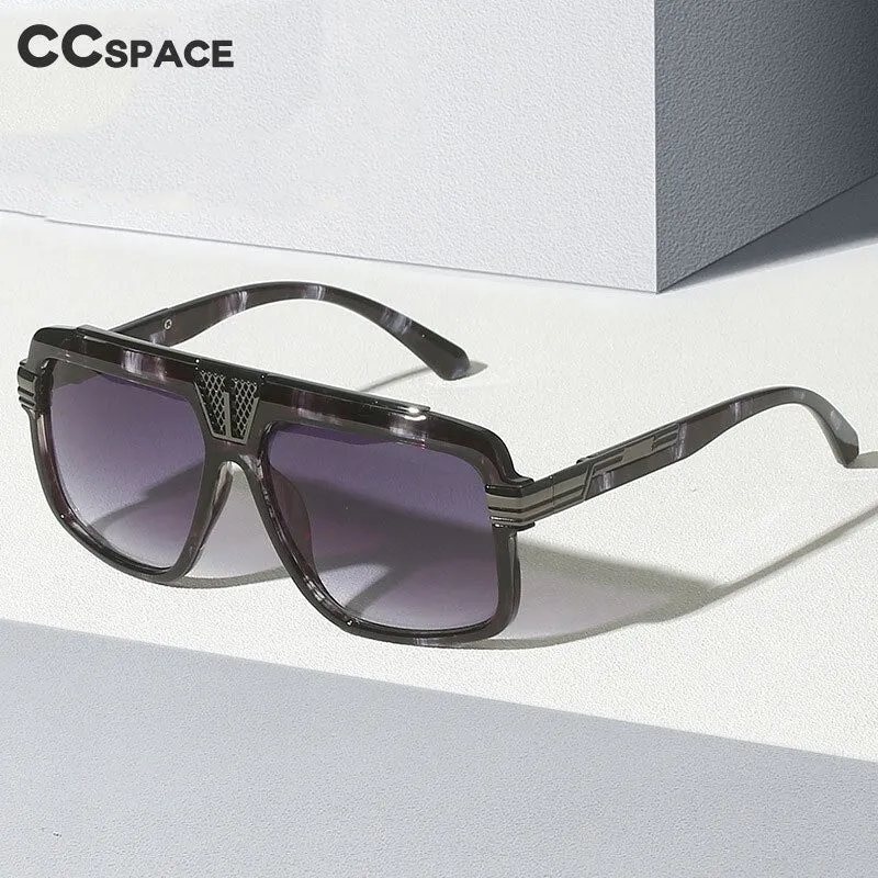 CCspace Men's Full Rim Large Square Tr 90 UV400 Sunglasses 56295