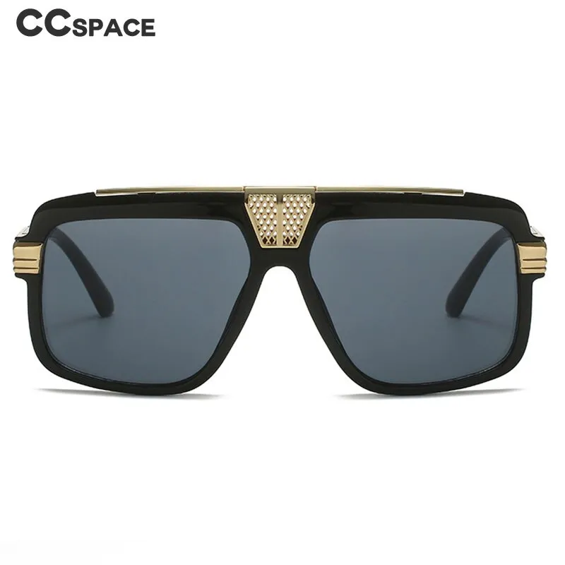 CCspace Men's Full Rim Large Square Tr 90 UV400 Sunglasses 56295