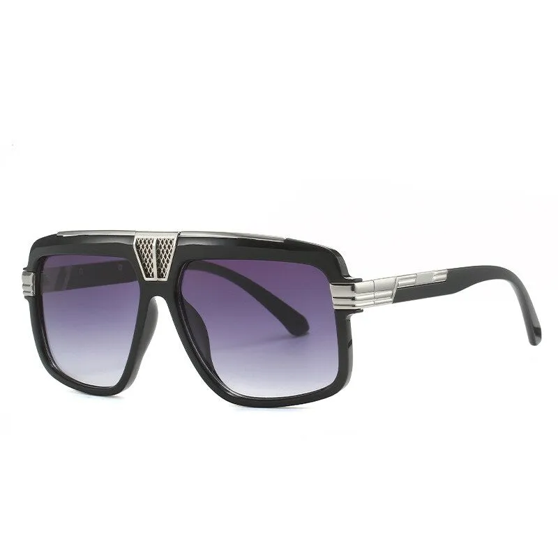 CCspace Men's Full Rim Large Square Tr 90 UV400 Sunglasses 56295