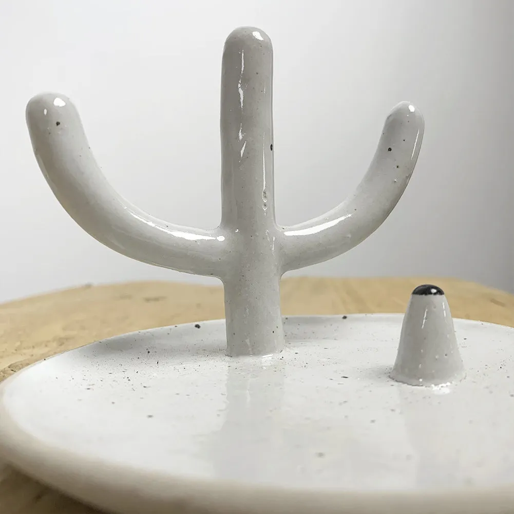 Ceramic Cactus Jewellery Holder