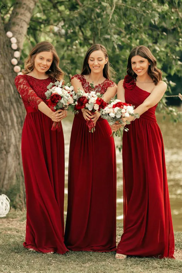 Charming Long A-line Beautiful Bridesmaid Dresses For Women