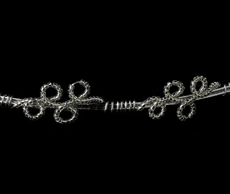 Charming Silver Greek Stefana Wedding Headbands