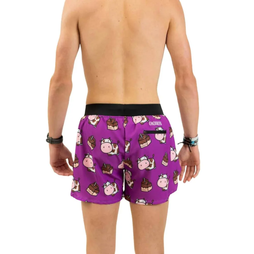 ChicknLegs Men's Choccy Cows Half Split Shorts 4"