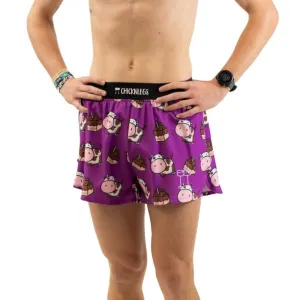 ChicknLegs Men's Choccy Cows Half Split Shorts 4"