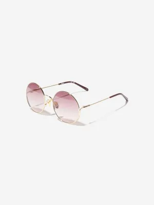 Chloé Girls Oval Sunglasses in Gold