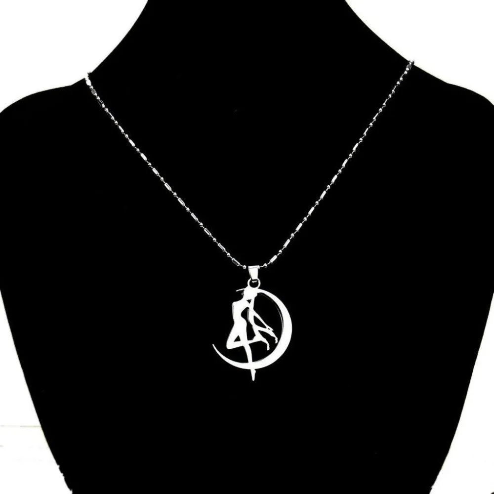 Cosplay Anime Sailor Moon Tsukino Usagi Necklace Metal Pendant Chain Kawaii Gift