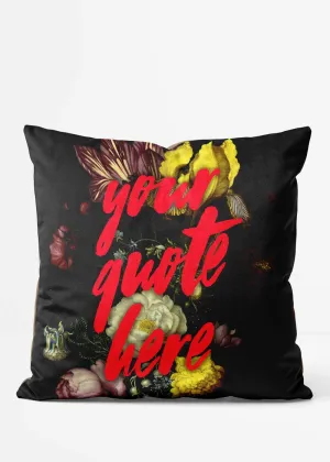 Custom Brush Paint Floral Cushion