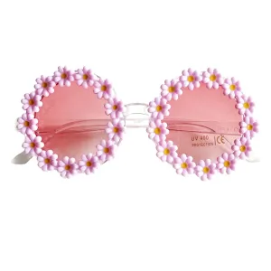 Daisy Pink Flower Frame Sunglasses