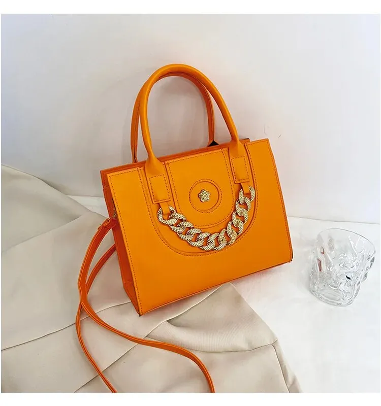 Diamond Thick Chain Tote Handbags