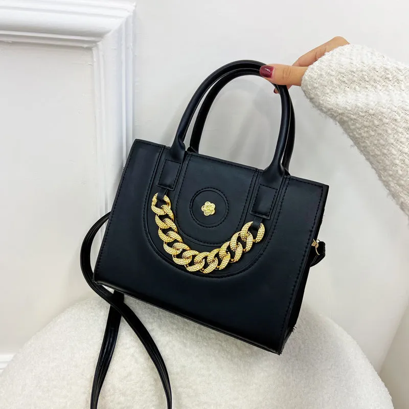 Diamond Thick Chain Tote Handbags