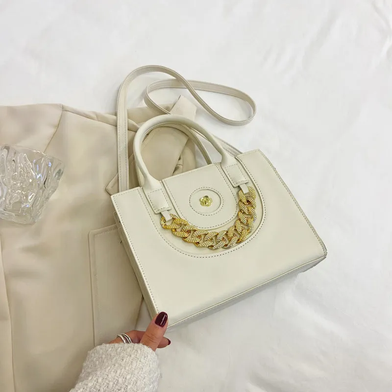 Diamond Thick Chain Tote Handbags