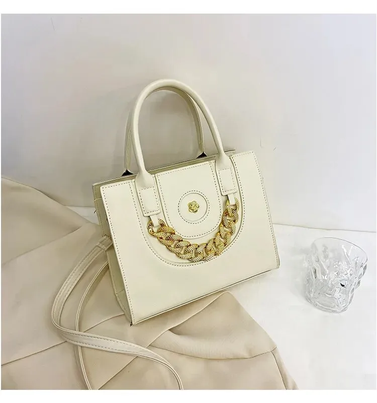 Diamond Thick Chain Tote Handbags