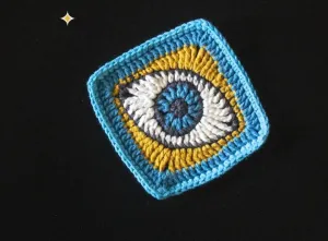 Free Crochet Eye Granny Square Pattern