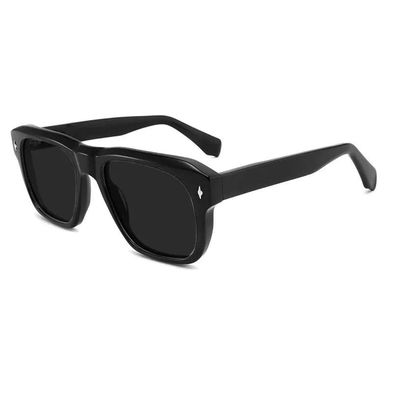 Gatenac Unisex Full Rim Square Polarized Acetate Sunglasses Mo16