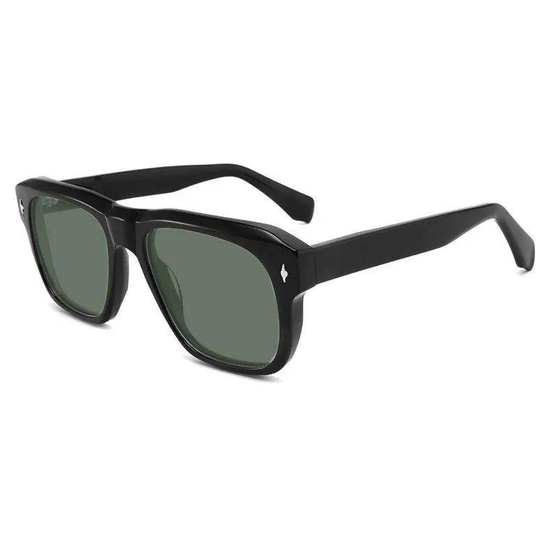 Gatenac Unisex Full Rim Square Polarized Acetate Sunglasses Mo16