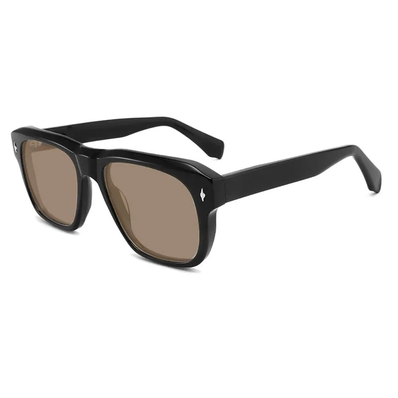 Gatenac Unisex Full Rim Square Polarized Acetate Sunglasses Mo16