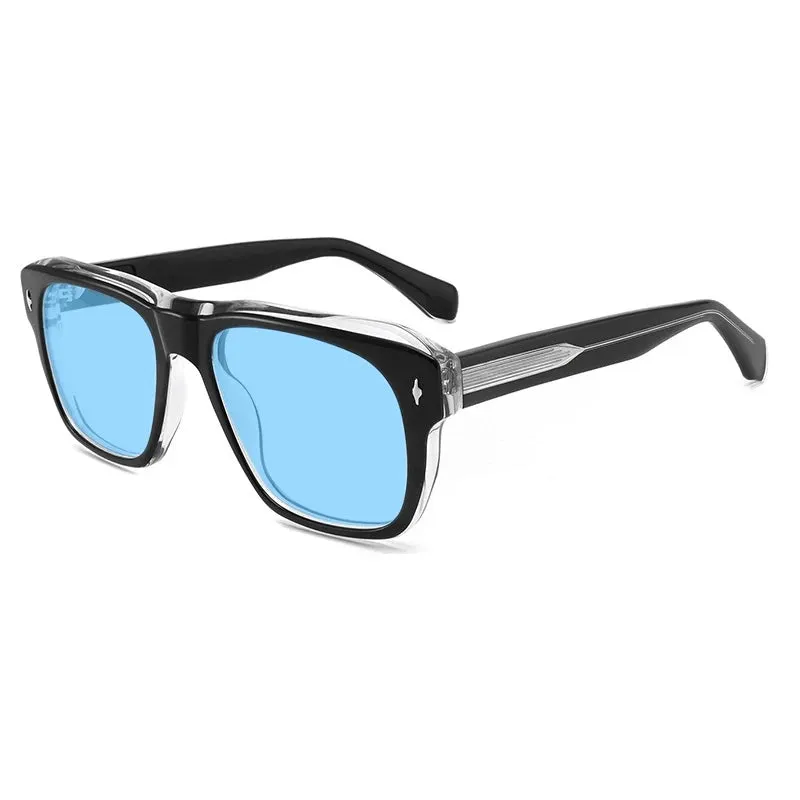 Gatenac Unisex Full Rim Square Polarized Acetate Sunglasses Mo16